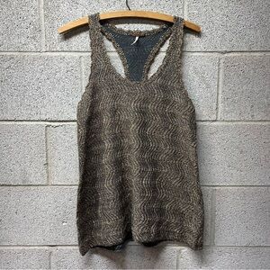 Free People Metallic Wool Blend Racerback Tank